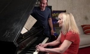 Fortunate Man Smashes Mature Piano Educator