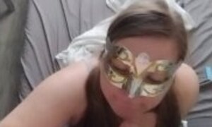 Sloppy blowjob by stepsister and she wanted me to cum on her face