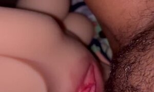 First video ..watch me tease my hairy pussy on this doll