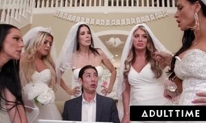 ADULT TIME - Big Titty MILF Brides Discipline Big Dick Wedding Planner With INSANE REVERSE GANGBANG!