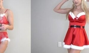 Loves to tease with her Sexy Outfits - Christmas Try On Haul