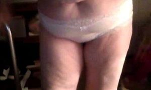 Grannie Benjy disrobed in front of the web cam