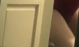Busty housewife filmed in secret when taking a piss