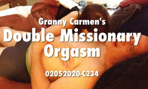Granny Carmen's Double Missionary Orgasm
