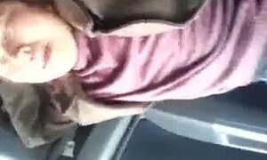 cuckold wife inserting pussy adult toy in car