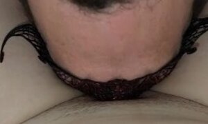 virginia gets her pussy eaten, then struggles to sucked dick and gags on cum.