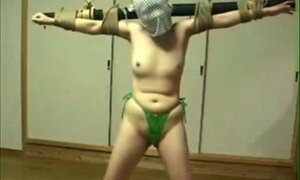Jap mature lady tied up and spanked severely