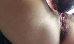 My wife caught me massaging my prostate and got what she deserved. Female orgasm close-up.