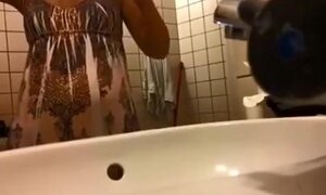 Dressing in toilet