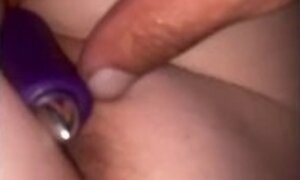 Wife trying a butt plugged as I slam a dildo in pussy
