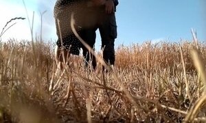 Slutty mother in law sucks my cock after making me cum in the field